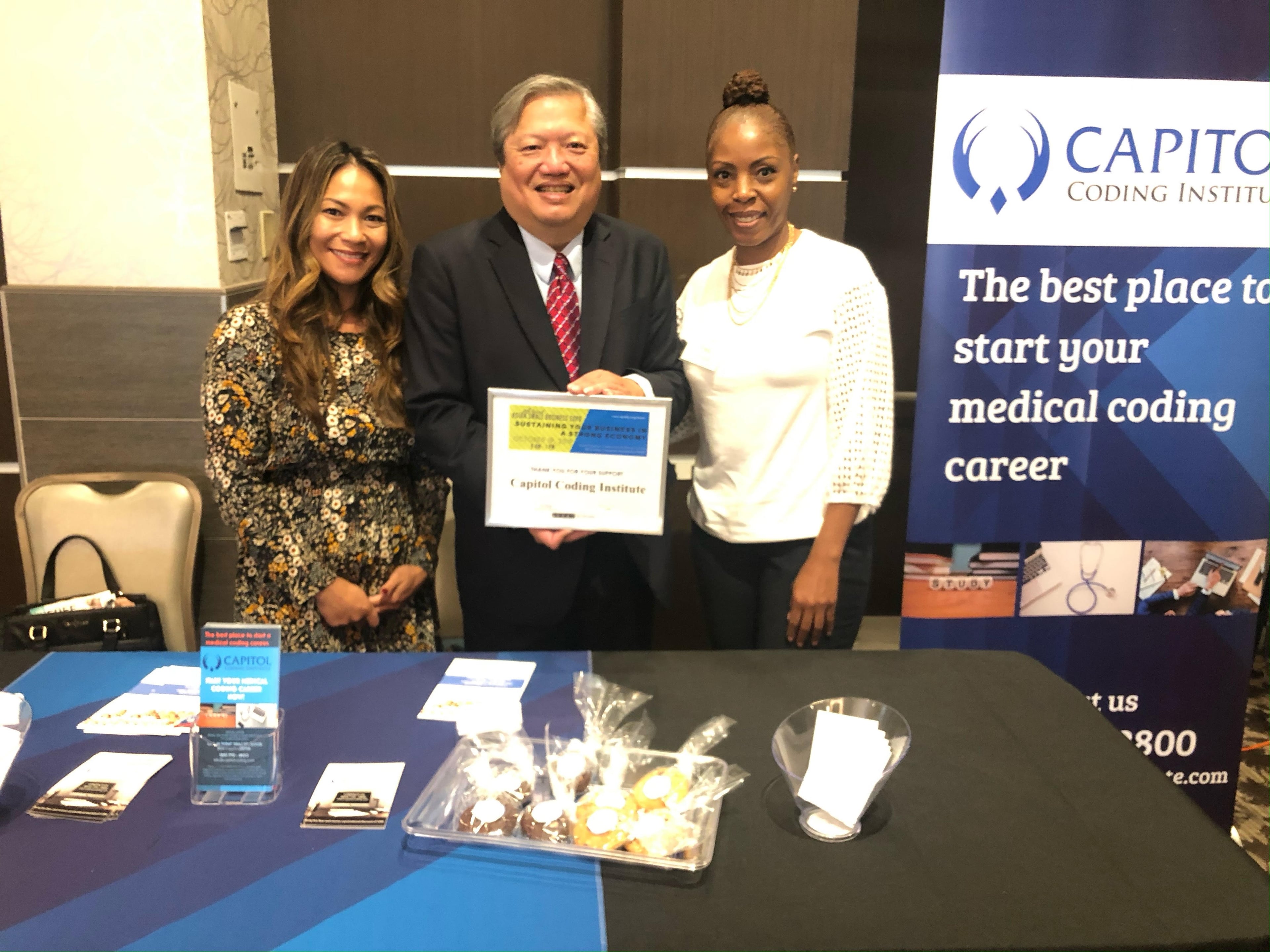 Capitol Coding Institute team at community healthcare event