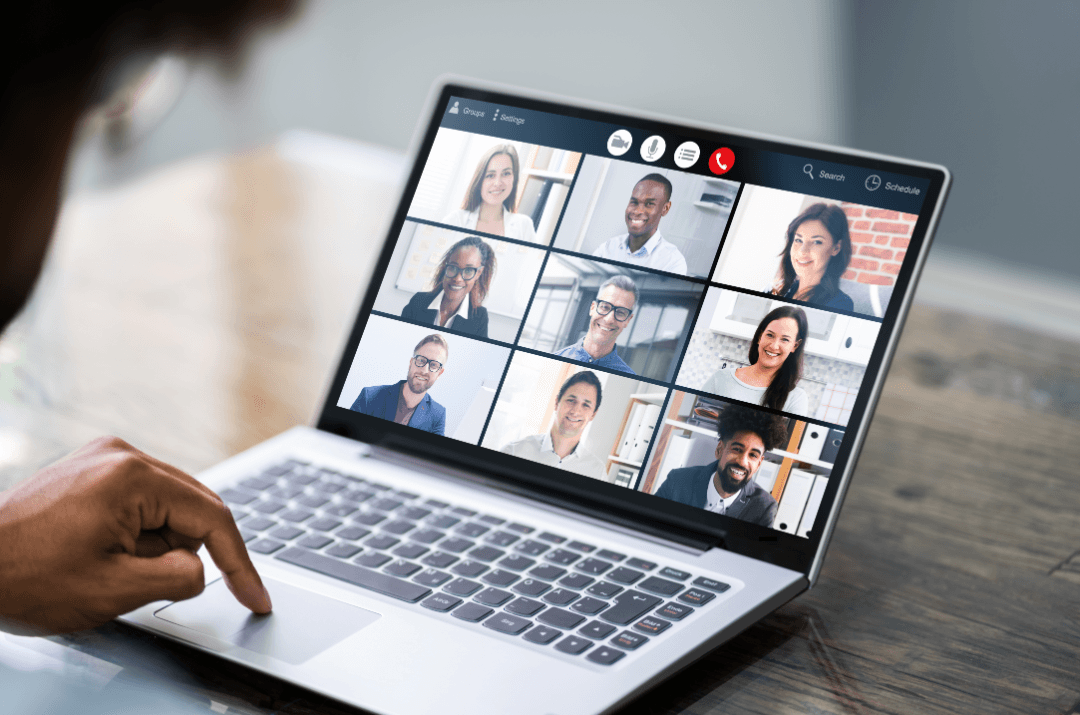 Online learning environment showing students in a virtual classroom